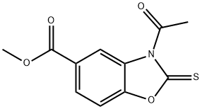 3-ACETYL-2,3-DIHYDRO-2-THIOXO-5-BENZOXAZOLECARBOXYLIC ACID METHYL ESTER Structure