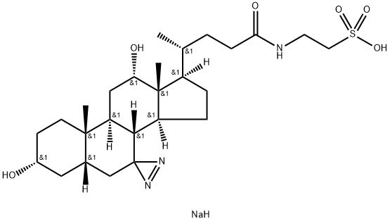 (7,7-azo-3,12-dihydroxy-5-cholan-24-oyl)-2-aminoethanesulfonic acid 구조식 이미지