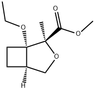 3-Oxabicyclo[3.2.0]heptane-2-carboxylicacid,1-ethoxy-2-methyl-,methylester,(1S,2S,5R)-(9CI) 구조식 이미지