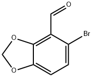 5-BROMO-1 3-BENZODIOXOLE-4-CARBOXALDEHY& 구조식 이미지