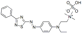 [2-[ethyl[4-[(3-phenyl-1,2,4-thiadiazol-5-yl)azo]phenyl]amino]ethyl]trimethylammonium hydrogen sulphate 구조식 이미지