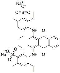 disodium 4,4'-[(9,10-dihydro-9,10-dioxo-1,4-anthrylene)diimino]bis[3,5-diethyltoluene-2-sulphonate] 구조식 이미지