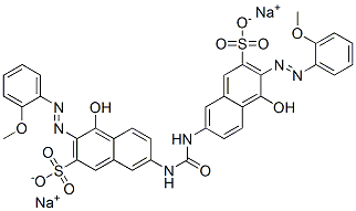 disodium 7,7'-(carbonyldiimino)bis[4-hydroxy-3-[(2-methoxyphenyl)azo]naphthalene-2-sulphonate] Structure