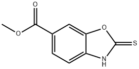 2-Mercaptobenzooxazole-6-carboxylic acid methyl ester Structure