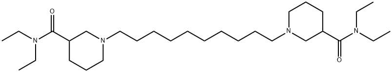 1,10-bis(3-(N,N-diethylcarbamoyl)piperidino)decane Structure