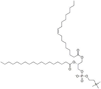 1-OLEOYL-2-STEAROYL-SN-GLYCERO-3-PHOSPHOCHOLINE Structure