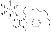 1-Methyl-2-phenyl-3-dodecylbenzimidazolinium ferrocyanide Structure