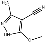 5-아미노-3-메톡시-1H-피라졸-4-카르보니트릴 구조식 이미지