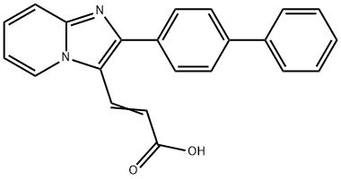 3-(2-BIPHENYL-4-YL-IMIDAZO[1,2-A]PYRIDIN-3-YL)-ACRYLIC ACID 구조식 이미지