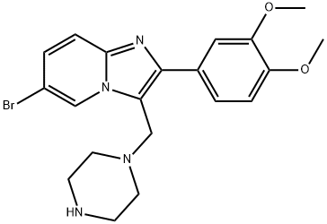 2-(3-METHOXY-PHENYL)-3-PIPERAZIN-1-YLMETHYL-IMIDAZO[1,2-A]PYRIDINE Structure