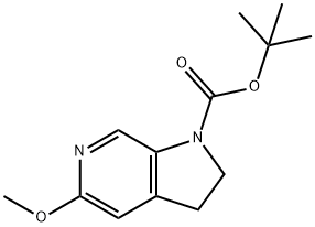 tert-부틸-5-메톡시-2,3-디히드로피롤로[2,3-c-]피리딘-1-카르복실레이트 구조식 이미지