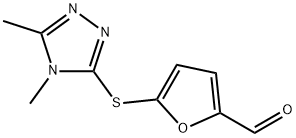 5-[(4,5-DIMETHYL-4H-1,2,4-TRIAZOL-3-YL)SULFANYL]-2-FURALDEHYDE Structure