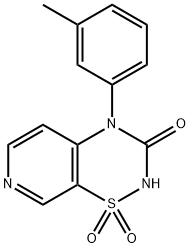 4-(3-Methylphenyl)-2H-pyrido[4,3-e]-1,2,4-thiadiazin-3(4H)-one 1,1-Dioxide 구조식 이미지