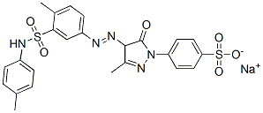 sodium p-[4,5-dihydro-3-methyl-4-[[3-[(p-tolylamino)sulphonyl]-p-tolyl]azo]-5-oxo-1H-pyrazol-1-yl]benzenesulphonate 구조식 이미지