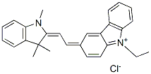 3-[(1,3-dihydro-1,3,3-trimethyl-2H-indol-2-ylidene)ethylidene]-9-ethyl-3H-carbazolium chloride 구조식 이미지