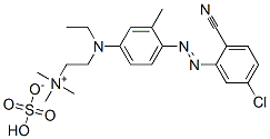 [2-[[4-[(5-chloro-2-cyanophenyl)azo]-3-methylphenyl]ethylamino]ethyl]trimethylammonium hydrogen sulphate 구조식 이미지
