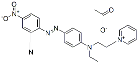 1-[2-[[4-[(2-cyano-4-nitrophenyl)azo]phenyl]ethylamino]ethyl]pyridinium acetate  구조식 이미지