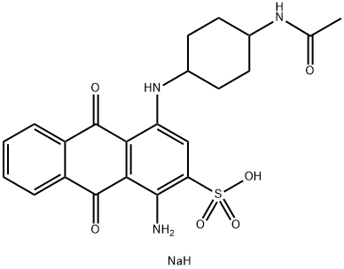 sodium 4-[[4-(acetylamino)cyclohexyl]amino]-1-amino-9,10-dihydro-9,10-dioxoanthracene-2-sulphonate Structure