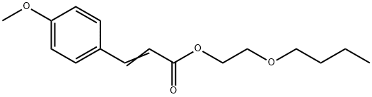 3-(4-메톡시페닐)프로펜산2-부톡시에틸에스테르 구조식 이미지