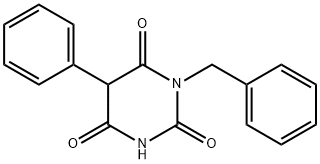 1-페닐메틸-5-페닐-바르비투르산 구조식 이미지