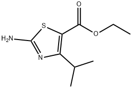 2-아미노-4-이소프로필-티아졸-5-카르복실산에틸에스테르 구조식 이미지