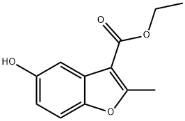 ethyl 5-hydroxy-2-methyl-3-benzofurancarboxylate  구조식 이미지