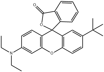 2'-(tert-butyl)-6'-(diethylamino)spiro[isobenzofuran-1(3H),9'-[9H]xanthene]-3-one Structure