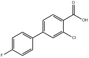 2-CHLORO-4-(4-FLUOROPHENYL)BENZOIC ACID Structure