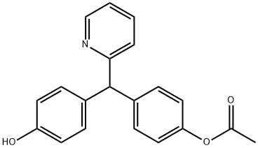 Bisacodyl Related Compound C (20 mg) (4-[(4-Hydroxyphenyl)(pyridin-2-yl)methyl]phenyl acetate) 구조식 이미지