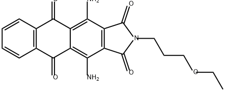 4,11-diamino-2-(3-ethoxypropyl)-1H-naphth[2,3-f]isoindole-1,3,5,10(2H)-tetrone Structure