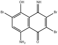 4,8-diamino-2,3,6-tribromo-naphthalene-1,5-dione Structure