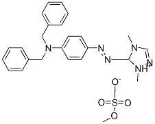 5-[[4-[dibenzylamino]phenyl]azo]-1,4-dimethyl-1H-1,2,4-triazolium methyl sulphate  구조식 이미지