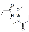 N,N'-(에톡시메틸실릴렌)비스[N-메틸프로피온아미드] 구조식 이미지
