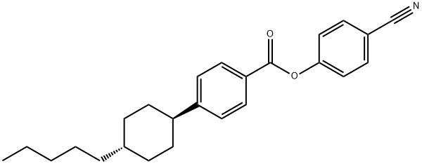 p-cyanophenyl trans-p-(4-pentylcyclohexyl)benzoate Structure