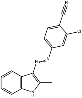 2-chloro-4-[(2-methyl-1H-indol-3-yl)azo]benzonitrile 구조식 이미지