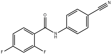 벤즈아미드,N-(4-시아노페닐)-2,4-디플루오로-(9CI) 구조식 이미지