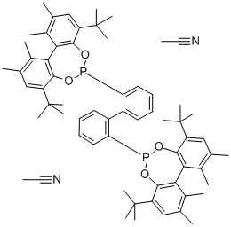 (S,S)-(+)-6,6'-[(1,1'-Biphenyl-2,2'-diyl)]bis[4,8-di-t-butyl-1,2,10,11-tetramethyl]dibenzo[d,f][1,3,2]dioxaphosphepinbisacetonitrileadduct,min.95%(S,S)-Kelliphite Structure