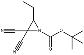 1-Aziridinecarboxylicacid,2,2-dicyano-3-ethyl-,1,1-dimethylethylester(9CI) Structure