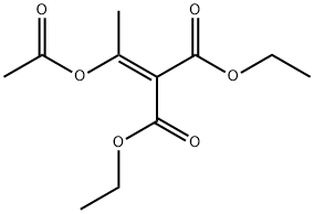 (1-아세틸옥시에틸리덴)말론산디에틸에스테르 구조식 이미지