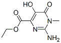 4-Pyrimidinecarboxylic acid, 2-amino-1,6-dihydro-5-hydroxy-1-methyl-6-oxo-, ethyl ester (9CI) Structure