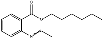 헥실2-(에틸리덴아미노)벤조에이트 구조식 이미지