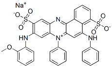 수소9-[(2-메톡시페닐)아미노]-7-페닐-5-(페닐아미노)-4,10-디술포나토벤조[a]페나지늄,나트륨염 구조식 이미지
