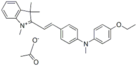 2-[2-[4-[(4-ethoxyphenyl)methylamino]phenyl]vinyl]-1,3,3-trimethyl-3H-indolium acetate 구조식 이미지