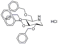 2,3,4,6-Tetra-O-benzyl-1-deoxynojirimycin Hydrochloric Acid Salt 구조식 이미지