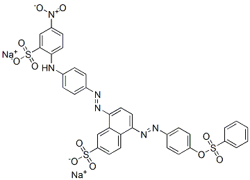disodium 8-[[4-[(4-nitro-2-sulphonatophenyl)amino]phenyl]azo]-5-[[4-[(phenylsulphonyl)oxy]phenyl]azo]naphthalene-2-sulphonate 구조식 이미지