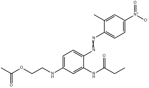 N-[5-[[2-(Acetyloxy)ethyl]amino]-2-[(2-methyl-4-nitrophenyl)azo]phenyl]propanamide Structure