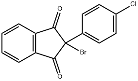 2-bromo-2-(4-chlorophenyl)-1H-indene-1,3(2H)-dione 구조식 이미지