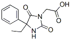 (4-ETHYL-2,5-DIOXO-4-PHENYLIMIDAZOLIDIN-1-YL)아세트산 구조식 이미지