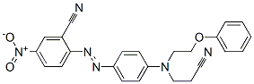 2-[[4-[(2-cyanoethyl)(2-phenoxyethyl)amino]phenyl]azo]-5-nitrobenzonitrile 구조식 이미지
