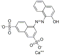 4-[(2-Hydroxy-1-naphthalenyl)azo]-2,7-naphthalenedisulfonic acid calcium salt Structure